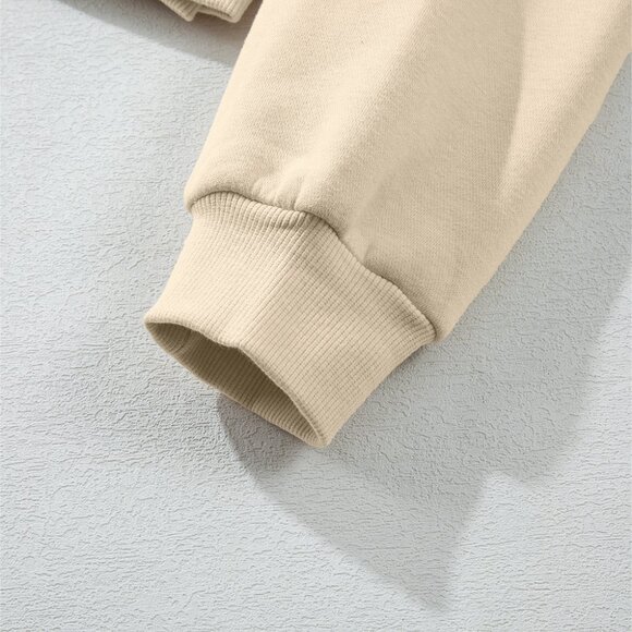 Parchment Solid Color Hoodie and High Waist Pants Two Piece Activewear - Picture 11 of 12